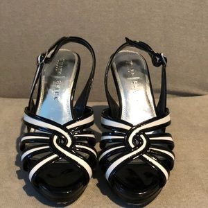 White House Black Market Sling Backs- 1” platform